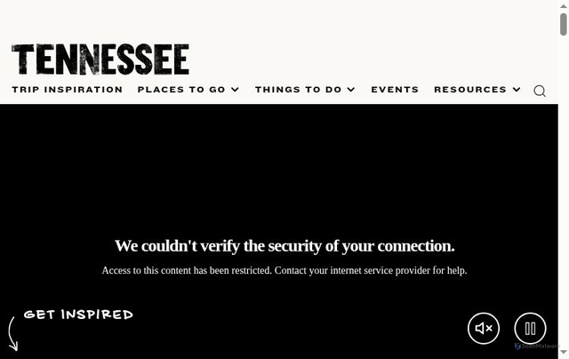 Security scan screenshot of http://tnvacation.gov/
