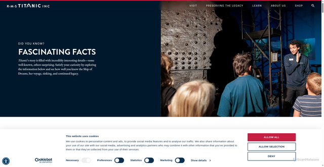 Security scan screenshot of https://rmstitanicinc.com/titanic-facts/