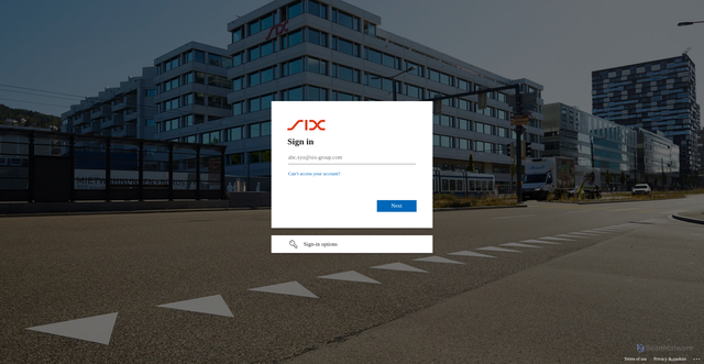 Security scan screenshot of https://qmt.six-group.net