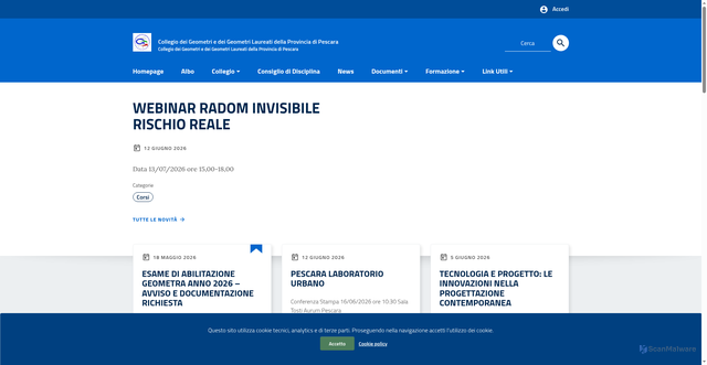 Security scan screenshot of https://www.geompe.it