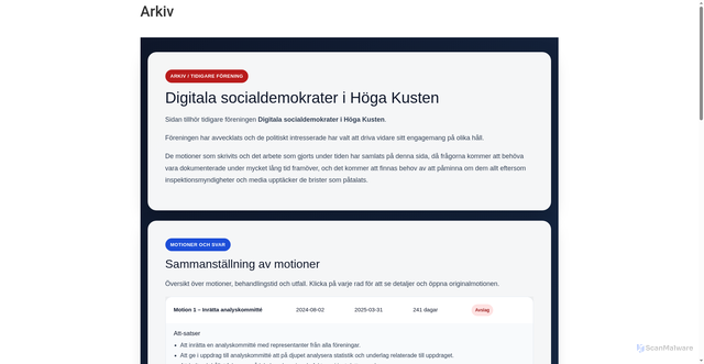 Security scan screenshot of https://dsihk.se