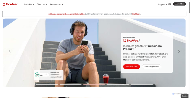 Security scan screenshot of https://siteadvisor.com