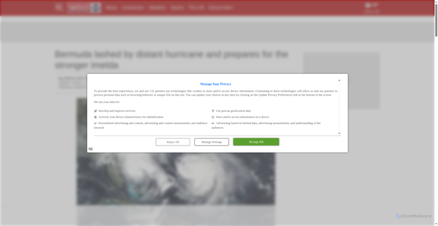 Security scan screenshot of https://www.wdio.com/ap-top-news/bermuda-lashed-by-distant-hurricane-and-prepares-for-the-stronger-imelda/