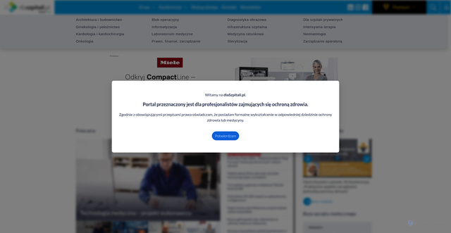 Security scan screenshot of https://dlaszpitali.pl