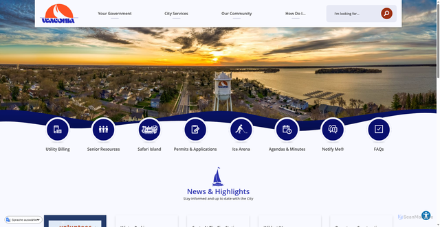 Security scan screenshot of https://waconiamn.gov/