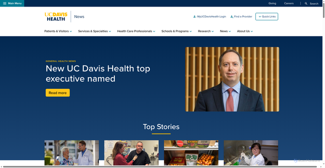 Security scan screenshot of https://health.ucdavis.edu/news/