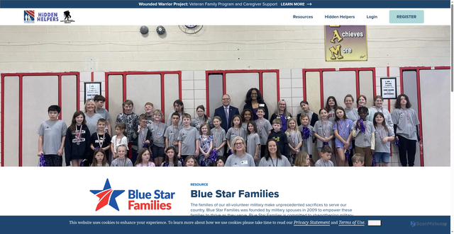 Security scan screenshot of https://familyresourcehub.elizabethdolefoundation.org/resource/blue-star-families/