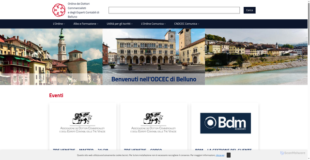 Security scan screenshot of https://www.odcec.bl.it