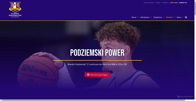 Security scan screenshot of https://stjohnsnorthwestern.org/podziemski-power/