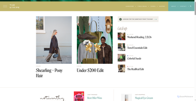 Security scan screenshot of https://thestripe.com/