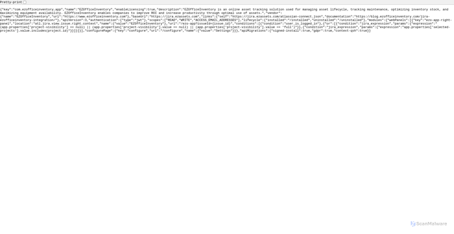 Security scan screenshot of https://jira.ezassets.com
