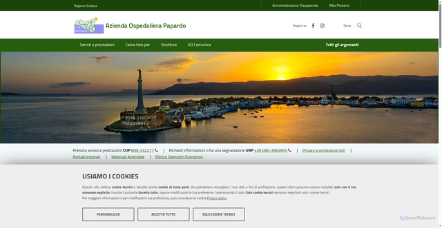 Security scan screenshot of https://www.aopapardo.it/