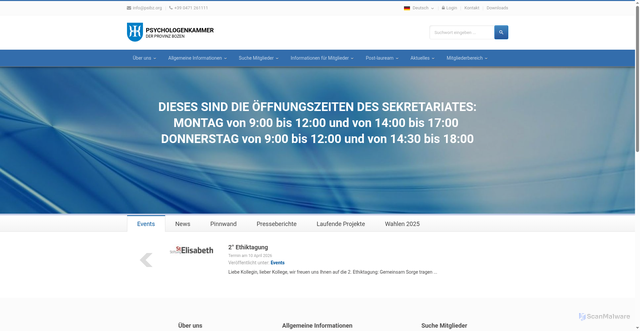 Security scan screenshot of https://www.psibz.org/