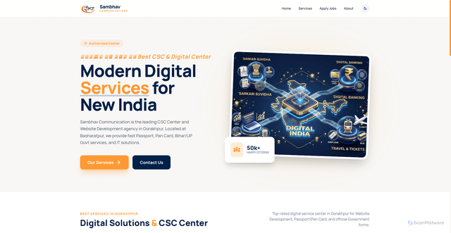 Security scan screenshot of https://sambhavcomm.in/