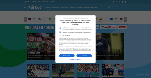 Security scan screenshot of https://www.futbol.com.uy/