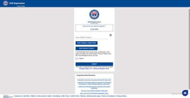 Security scan screenshot of https://www.ucr.gov