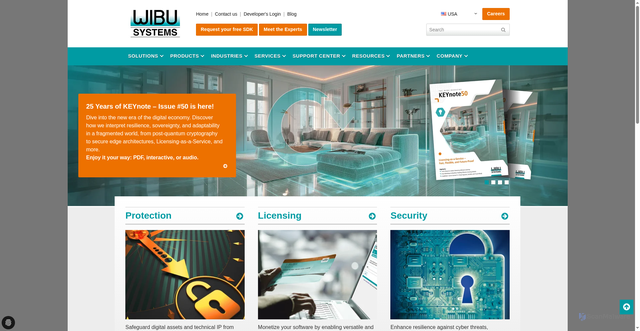 Security scan screenshot of https://wibu.com