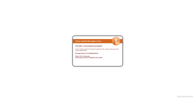 Security scan screenshot of https://lms12.learnshare.com