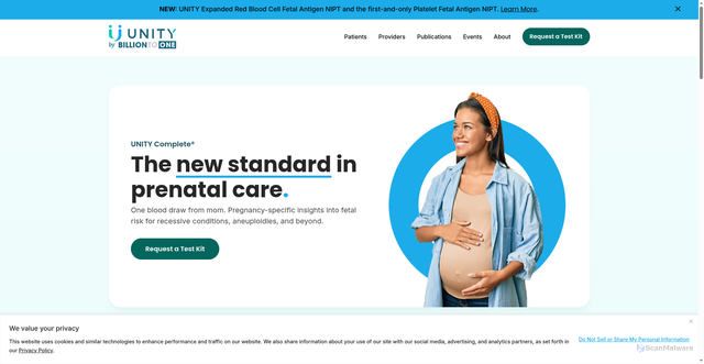 Security scan screenshot of https://unityscreen.com