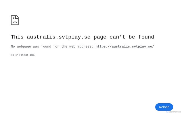 Security scan screenshot of https://australis.svtplay.se/