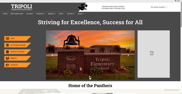 Security scan screenshot of https://www.tripoli.k12.ia.us/