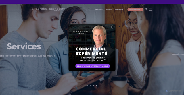 Security scan screenshot of https://exaprobe.com