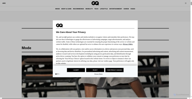 Security scan screenshot of https://www.gq-magazin.de
