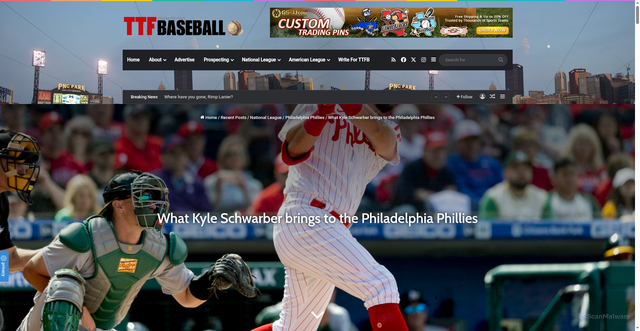 Security scan screenshot of https://throughthefencebaseball.com/what-kyle-schwarber-brings-to-the-philadelphia-phillies/