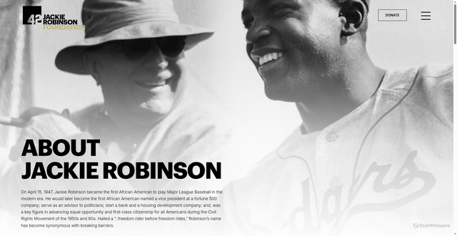 Security scan screenshot of https://jackierobinson.org/jackie-robinson/