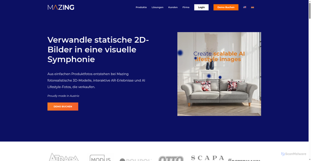 Security scan screenshot of https://mazing.link