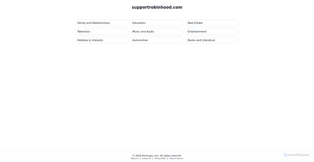 Security scan screenshot of https://gmjnwbzo.m.supportrobinhood.com