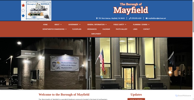 Security scan screenshot of https://mayfieldborough.org/