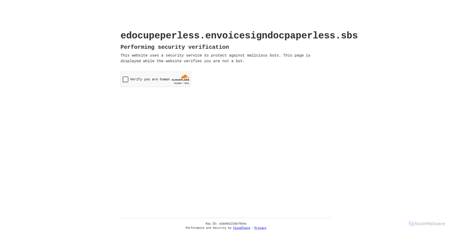 Security scan screenshot of https://edocupeperless.envoicesigndocpaperless.sbs