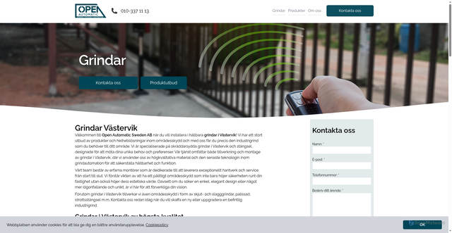 Security scan screenshot of https://grindarvastervik.se