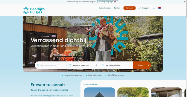 Security scan screenshot of https://heerlijkehuisjes.nl