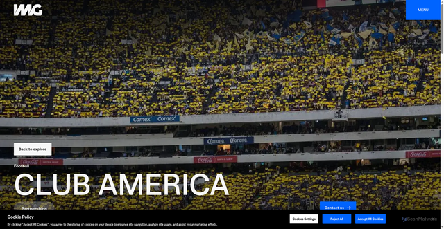 Security scan screenshot of https://img.com/portfolio/properties/club-america