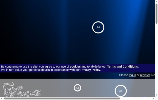Security scan screenshot of https://fansnetwork.co.uk