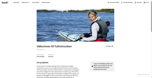 Security scan screenshot of https://www.booli.se/token-auth?next=/projekt/16711?utm_source=booli&utm_medium=email&utm_campaign=statistics-mail&utm_content=project-list&token=083d65e75151e1992c3105f042e77977
