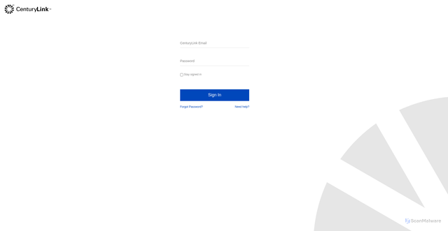 Security scan screenshot of https://mail.centurylink.net