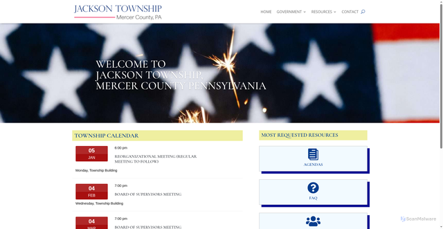 Security scan screenshot of https://jacksontwpmcpa.gov/