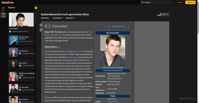 Security scan screenshot of https://boldandbeautiful-nextgeneration.fandom.com/wiki/R.J._Forrester