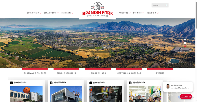 Security scan screenshot of https://www.spanishfork.gov/