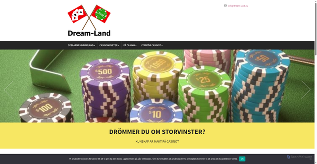 Security scan screenshot of https://dream-land.nu