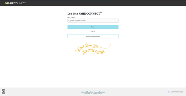 Security scan screenshot of https://connect.kehe.com