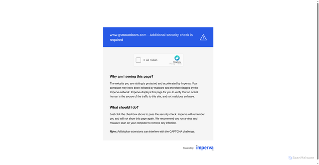 Security scan screenshot of https://www.gsmoutdoors.com