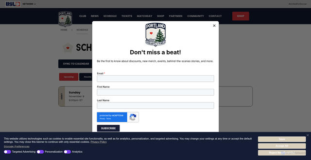 Security scan screenshot of https://www.heartsofpine.com/schedule/