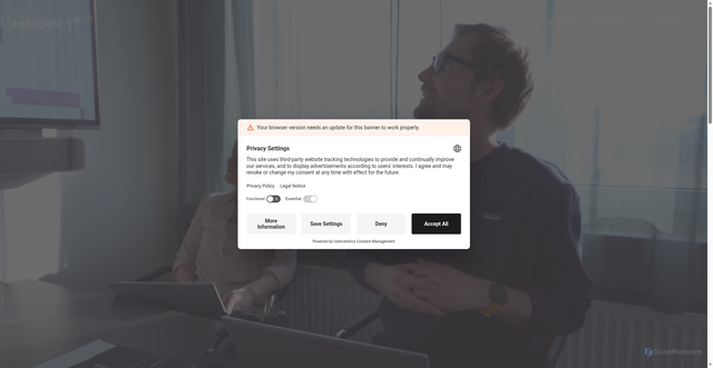 Security scan screenshot of https://hedinit.se