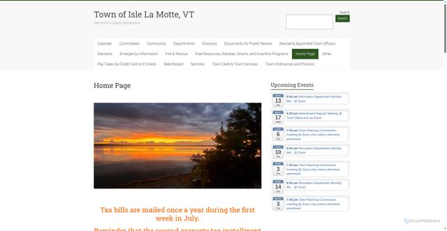 Security scan screenshot of https://islelamotte.us/