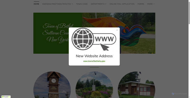 Security scan screenshot of https://townofbethelny.gov/