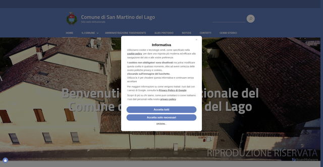 Security scan screenshot of https://www.comune.sanmartinodellago.cr.it/